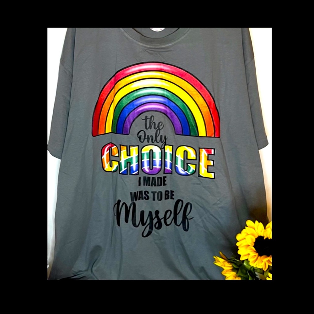 Visual Bliss Co Custom Charcoal Grey T-shirt with Direct To Garment Print
